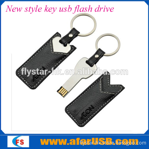 Hot selling leather key usb flash drive